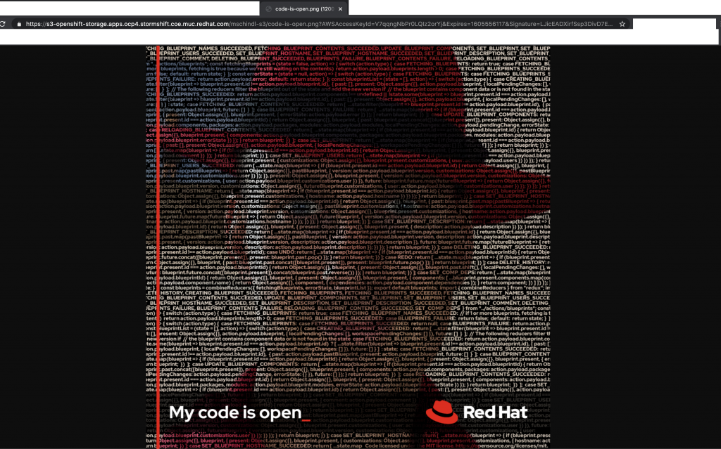 Pre-Signed URL opened in browser windows to access content