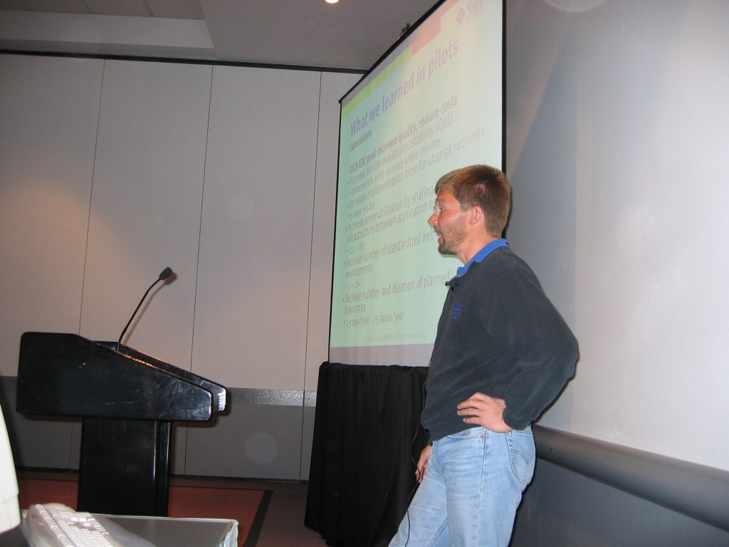 Me in 2004 talking about N1 at a Sun Conference