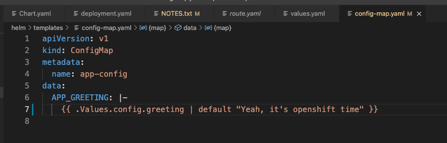Image 7: How to access the variables from values.yaml in a template