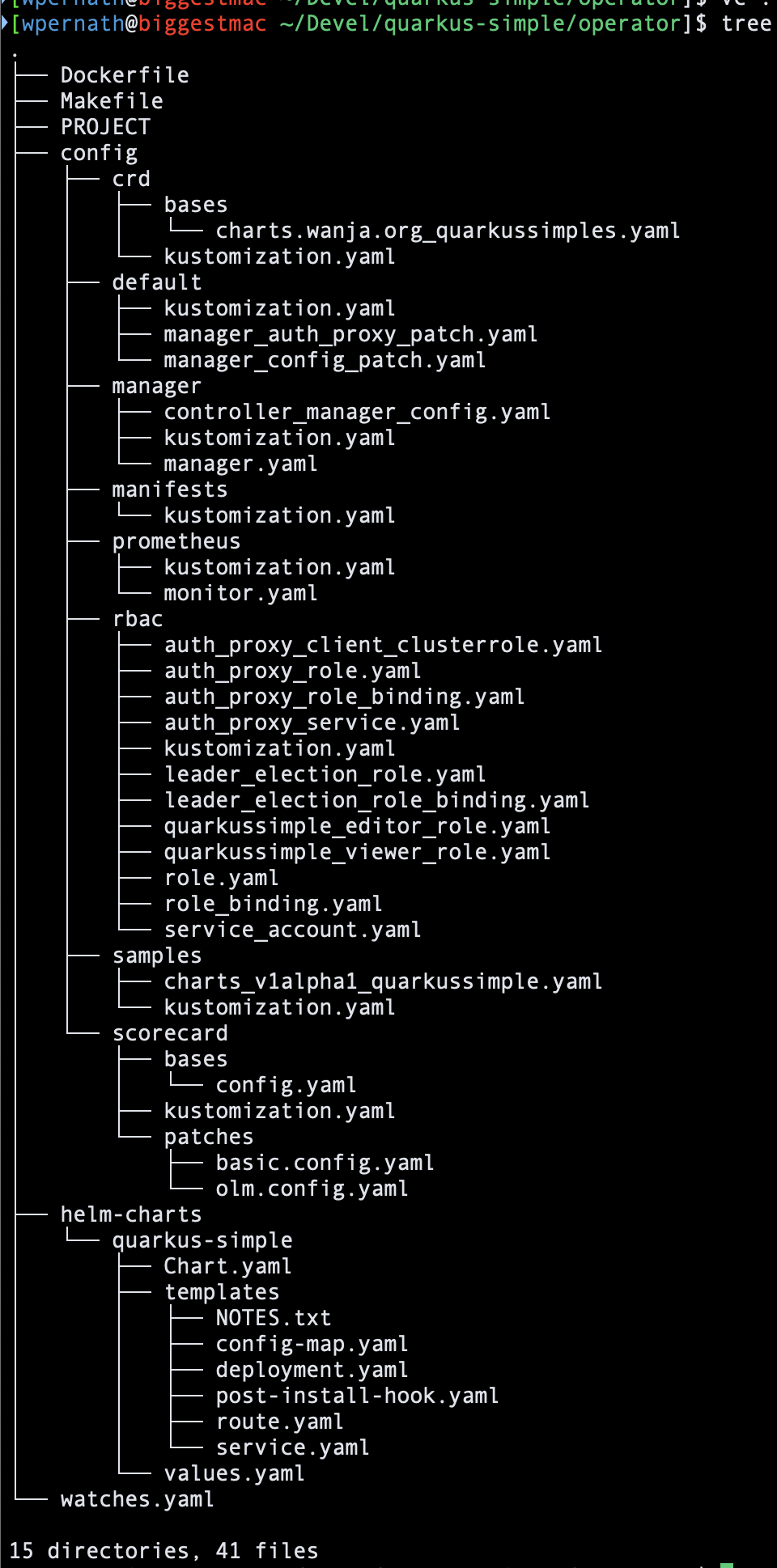 Image 9: Directory structure after calling operator-sdk