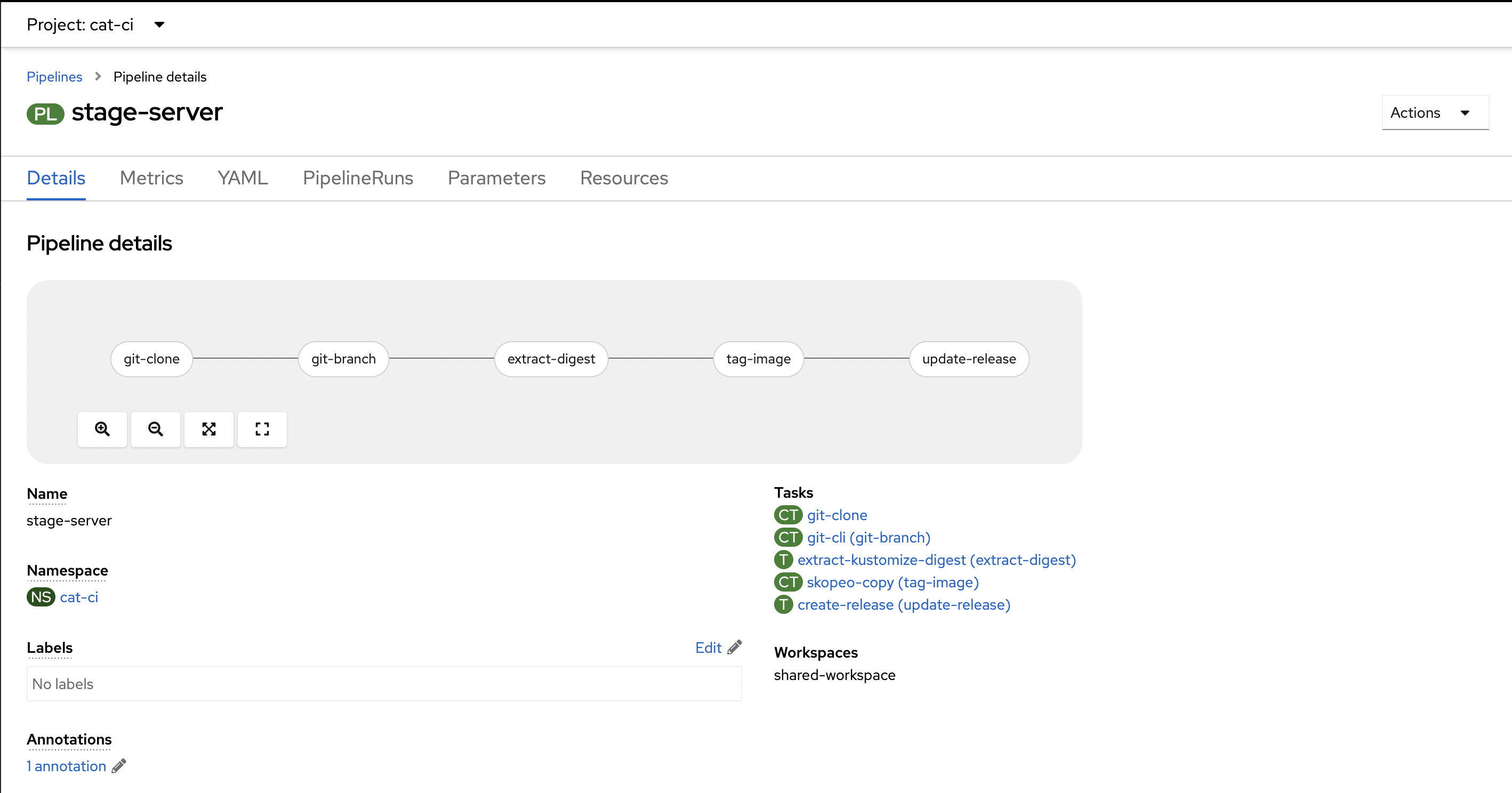 Figure #14: Staging the server