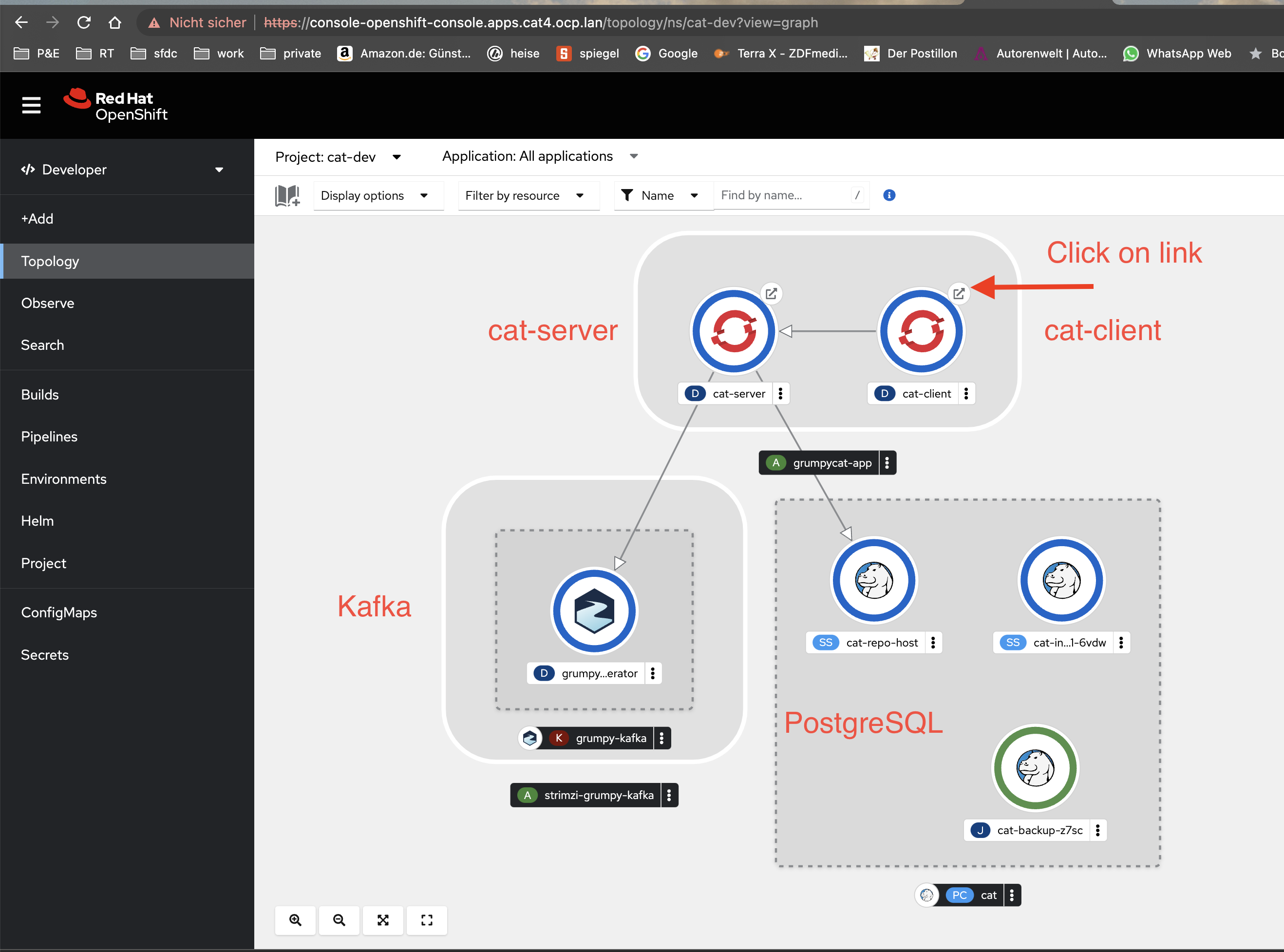 Figure #7: OpenShift namespace after installation